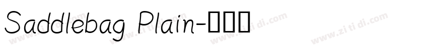 Saddlebag Plain字体转换